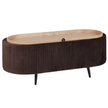 Evelyn Velvet Storage Ottoman Bench